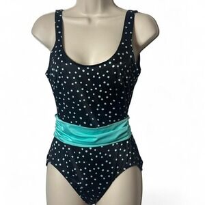 Vintage Polka Dot‎ One Piece Swimsuit